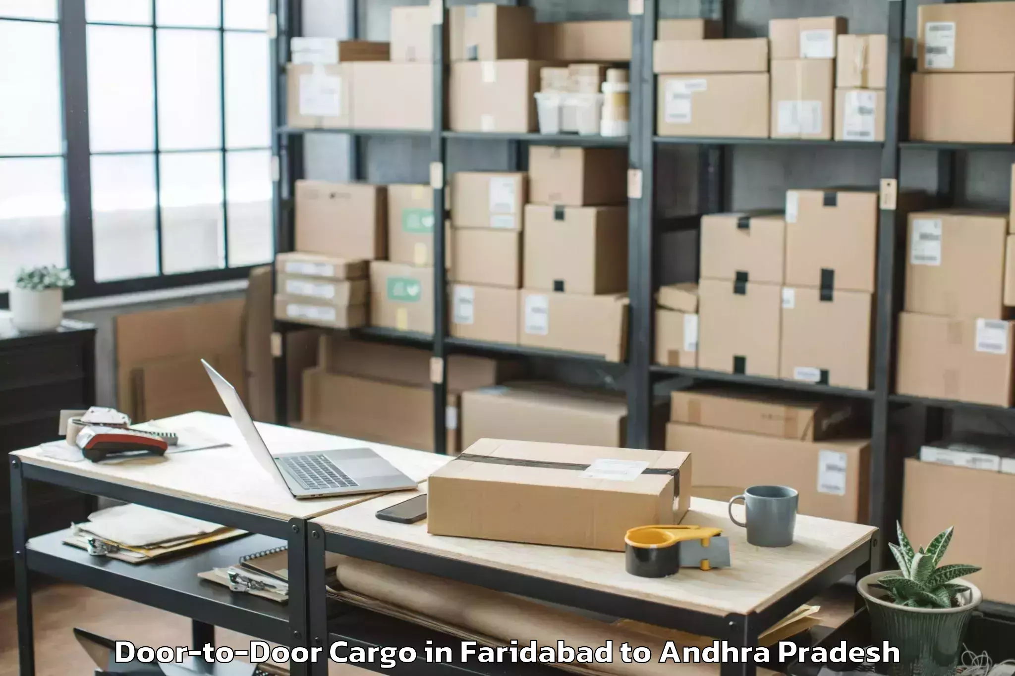 Leading Faridabad to Akasahebpeta Door To Door Cargo Provider